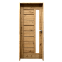 Ver imagem 2 de Kit Porta de Madeira 210x82cm Batente 18cm Bbv Eco Uniportas Abertura Direita Natural