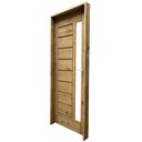 Ver imagem 3 de Kit Porta de Madeira 210x82cm Batente 18cm Bbv Eco Uniportas Abertura Direita Natural