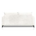 Ver imagem 7 de Sofá Living 3 Lugares com Pés de Ferro Almofadas Soltas 220cm Neso Bouclê Off White G63 - Gran Belo