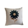 Almofada Linho Bordada Margarida 45x45 com Enchimento - 2