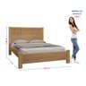 Cama Casal 153x118x200cm 100% Mdf Premium Ripada - 3