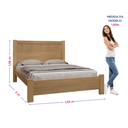 Ver imagem 3 de Cama Casal 153x118x200cm 100% MDF Premium Ripada Marrom/Cinamono