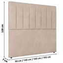 Ver imagem 3 de Cabeceira Cama Box Casal Queen Size Ivana 160cm Veludo - Desk Design Cor Bege