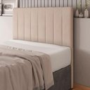 Ver imagem 2 de Cabeceira Cama Box Casal Queen Size Ivana 160cm Veludo - Desk Design Cor Bege