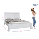 Ver imagem 3 de Cama Casal 153x118x200cm 100% MDF Premium Ripada Branco