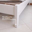 Ver imagem 6 de Cama Casal 153x118x200cm 100% MDF Premium Ripada Branco