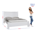 Ver imagem 3 de Cama Casal 153x118x200cm 100% MDF Premium Ripada Branco