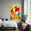 Ver imagem 1 de Quadro Decorativo São Jorge Flores - 70x50cm:moldura Branca