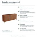 Ver imagem 6 de Buffet Bend 180 cm Porta Sextavada Incolar Cedro com Pé Dourado