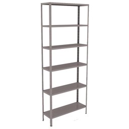 Estante Aço 6 Prateleiras Livros Cozinha Quarto Eaf013 Cinza - 1