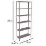Estante Aço 6 Prateleiras Livros Cozinha Quarto Eaf013 Cinza - 2