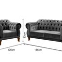 Ver imagem 3 de Sofá 2 e 1 Lugares Duquesa Decoração Sala Recepção Retrô