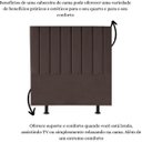 Ver imagem 5 de Cabeceira Estofada Cama Box King 195 Cm Maya Corino e Frame Marrom
