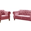 Ver imagem 2 de Sofá 2 e 1 Lugares Duquesa Decoração Sala Recepção Retrô