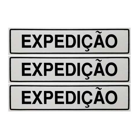 Combo 10 Placas de Sinalização Expedição 30x7 Acesso - B-517/1 F9e