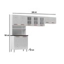 Ver imagem 2 de Cozinha Modulada Telasul Mirage New Mirage Aço 3 Peças (2 Aéreos + 1 Paneleiro) Czc40 Branco/