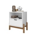 Ver imagem 3 de Kit 2 Mesas de Cabeceira 1 Gavetas 52x58cm Antares