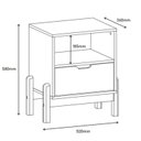 Ver imagem 4 de Kit 2 Mesas de Cabeceira 1 Gavetas 52x58cm Antares