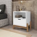 Ver imagem 2 de Kit 2 Mesas de Cabeceira 1 Gavetas 52x58cm Antares