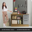 Ver imagem 7 de Balcão Multiuso 120cm 2 Portas 3 Gavetas Agata Madesa