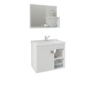 Ver imagem 5 de Kit com 2 Gabinetes Suspensos com Cuba e Espelheira Bia Branco
