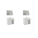 Ver imagem 1 de Kit com 2 Gabinetes Suspensos com Cuba e Espelheira Bia Branco