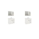 Ver imagem 1 de Kit com 2 Gabinetes Suspensos com Cuba e Espelheira Isa Branco