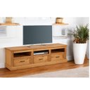 Ver imagem 1 de Rack para TV até 60 Polegadas Rústico 3 Gavetas Madeira Maciça 170cm England Marrom