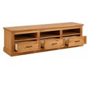Ver imagem 4 de Rack para TV até 60 Polegadas Rústico 3 Gavetas Madeira Maciça 170cm England Marrom