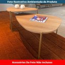 Ver imagem 3 de Mesa de Centro Orgânica Artesano 59 Cm (largura) em Mdp Hanover (mel) e Pés em Aço Dourado