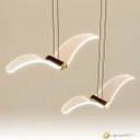 Ver imagem 5 de Pendente Águia Led 3000k Luz Quente Preto com Dourado