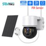 Câmera de Segurança Externa com Painel Solar, Vigilância Sem Fio, PTZ, Bateria, PIR, Detecção Humana - 2