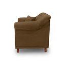 Ver imagem 7 de Kit 2 Poltronas Decorativas com 2 Almofadas Armstrong Suede Caramelo - Gran Belo