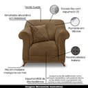 Ver imagem 3 de Kit 2 Poltronas Decorativas com 2 Almofadas Armstrong Suede Caramelo - Gran Belo