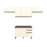 Cozinha Compacta 4 Peças com Duplo Aéreo Basculante 100% Mdf - 4