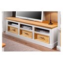 Ver imagem 5 de Rack para TV até 60 Polegadas Rústico Madeira Maciça 170cm England Branco/Natural