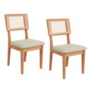Ver imagem 2 de Kit 2 Cadeiras 100% Mdf Estofadas Freijó/césare Escuro J24 - Dalla Costa