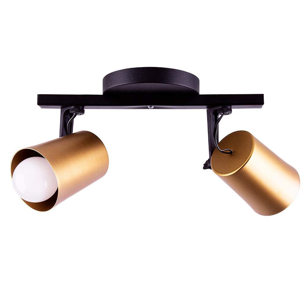 Luminária de Teto Spot Trilho Direcionável Fokus 2 Lâmpadas E27 Moderno Bivolt Dourado - 5