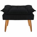 Ver imagem 2 de Puff Decorativo Opala Suede Pés Palito - Bela Móveis: Preto