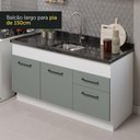 Ver imagem 6 de Cozinha Compacta 150002 Com Armário E Balcão Branco/Cinza