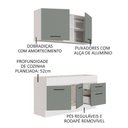 Ver mais imagens de Cozinha Compacta 150002 Com Armário E Balcão Branco/Cinza