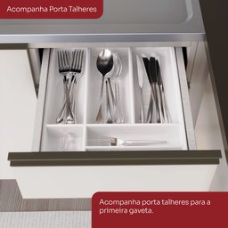 Cozinha Compacta 4 Peças com Aéreo de Vidro Reflecta 100% Mdf - 9