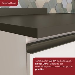 Cozinha Compacta 4 Peças com Aéreo de Vidro Reflecta 100% Mdf - 13
