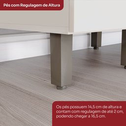 Cozinha Compacta 4 Peças com Aéreo de Vidro Reflecta 100% Mdf - 14