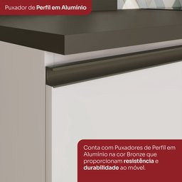 Cozinha Compacta 4 Peças com Aéreo de Vidro Reflecta 100% Mdf - 5