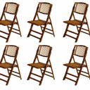 Ver imagem 1 de Kit com 6 Cadeiras Bali Moderna e Elegante Dobrável em Bambu Natural