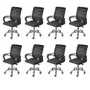 Ver imagem 1 de Kit 7 Cadeiras Escritório Diretor Office Tela Mesh Viena 3324 Preto