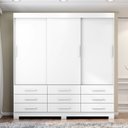 Ver imagem 1 de Guarda-roupa Mdp 3 Portas 9 Gavetas Ideale Max