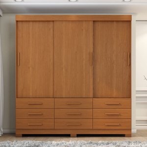 Guarda-roupa Mdp 3 Portas 9 Gavetas Ideale Max