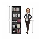 Ver imagem 6 de Kit 2 Peças com 1 Escrivaninha Gamer e 1 Estante para Livros 5 Prateleiras